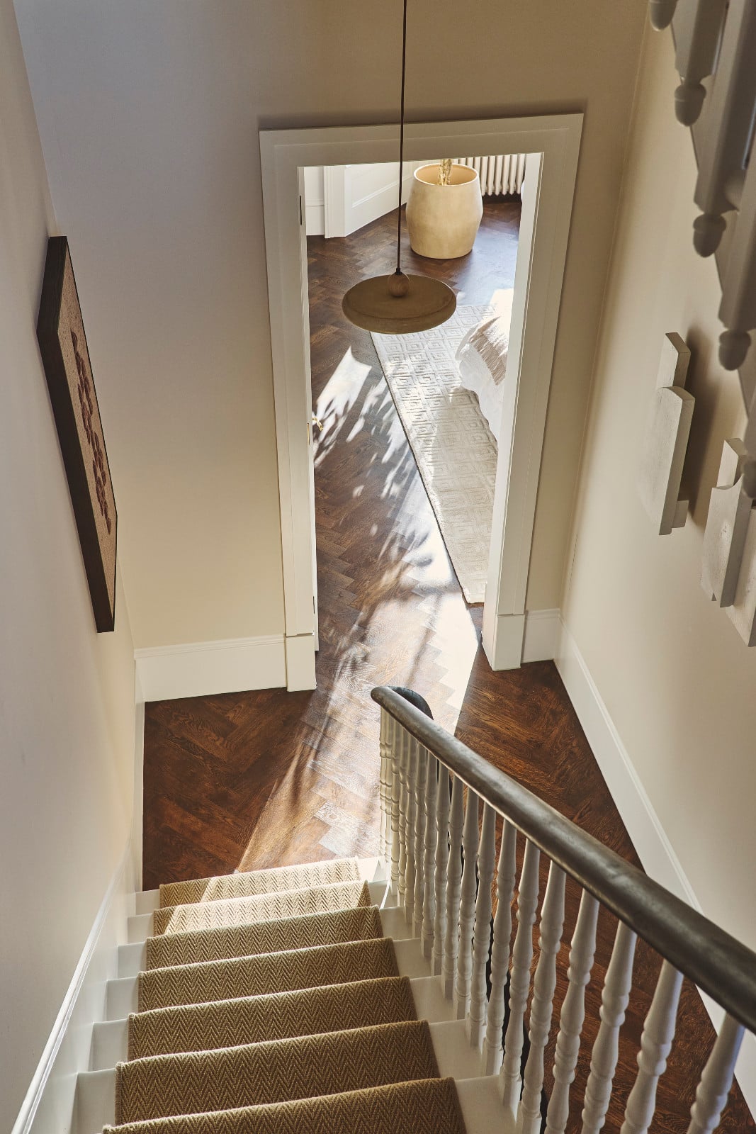 The stairway of a Notting Hill home by Project London