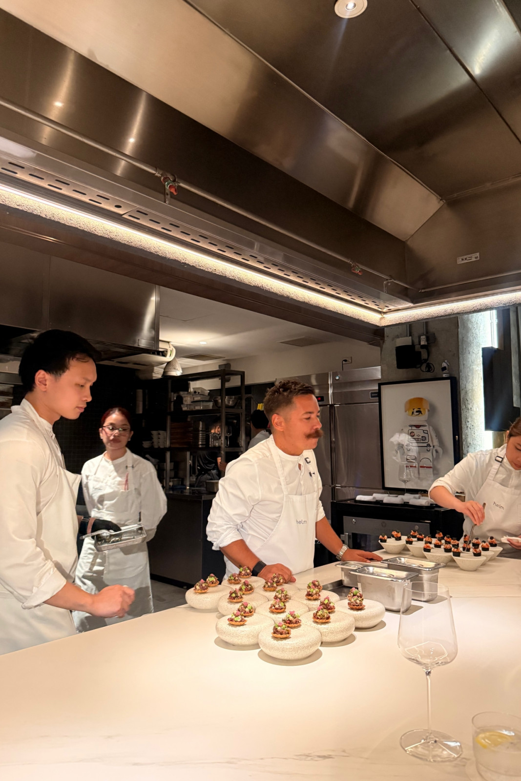 Josh Boutwood at his restaurant Helm