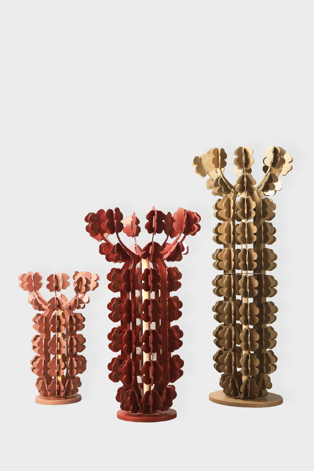 Flutter Floor Lamp by Bianca Carague and South Sea Veneer at the Tomorrow exhibit for Jia Curated