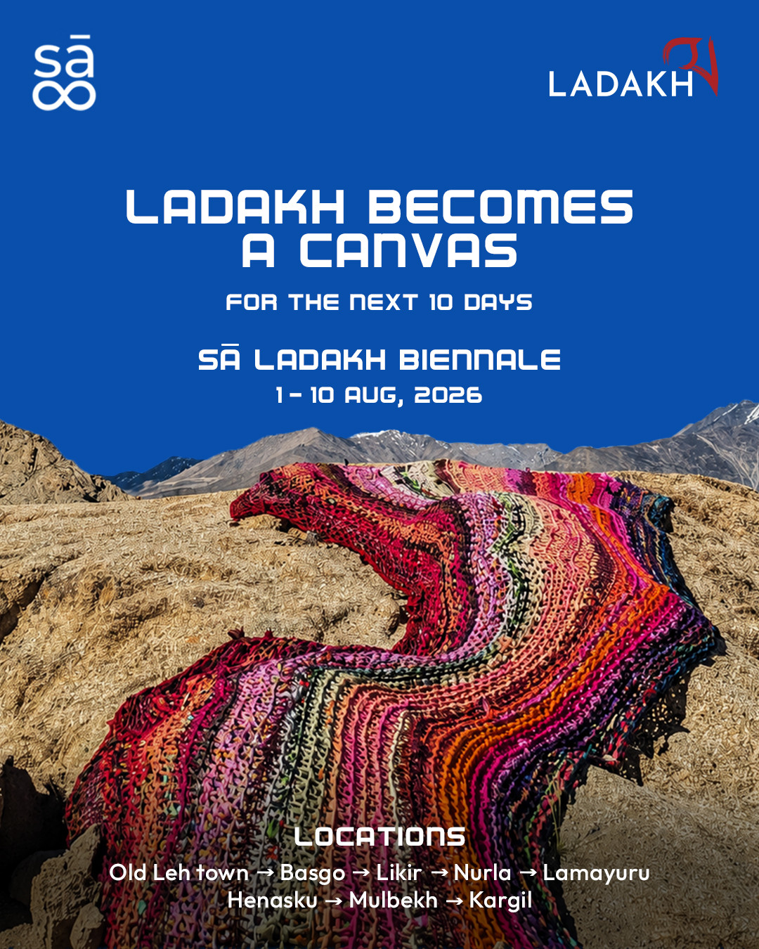 2026年印度拉達克雙年展從從8月1日至10日開展。(Photo: sā Ladakh Biennale )https://www.instagram.com/p/Dbdm2jRAaM2/