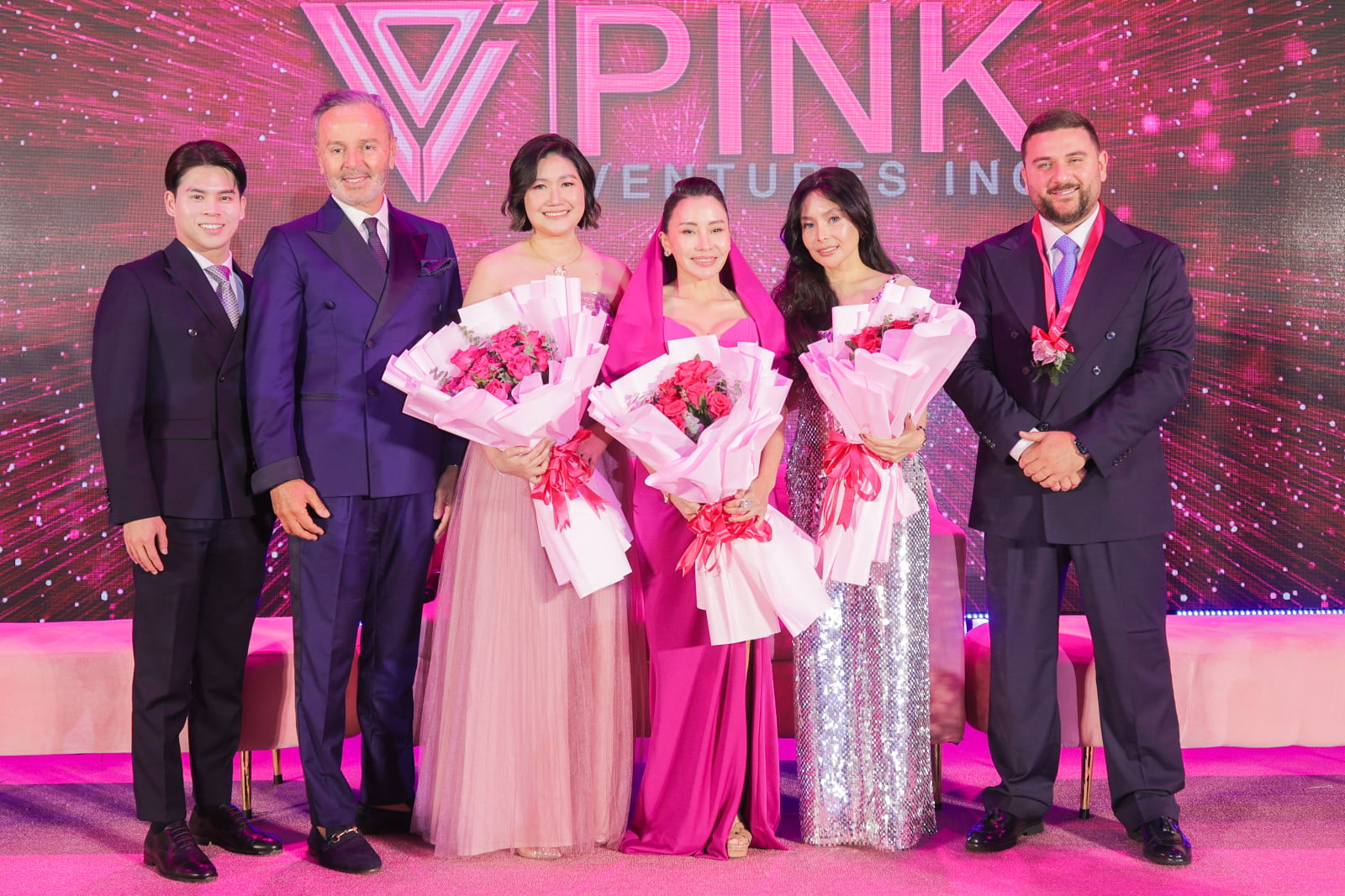 Host Nix Almendres, Dr Bruno Varricchio, Dr Kim Saskia Regina Espiritu, Dr Michelle Slatensek, Pink Ventures Inc CEO Mary Grace Juliano, Dr Pasquale Ruggiero (Photo: courtesy of Pink Ventures Inc)