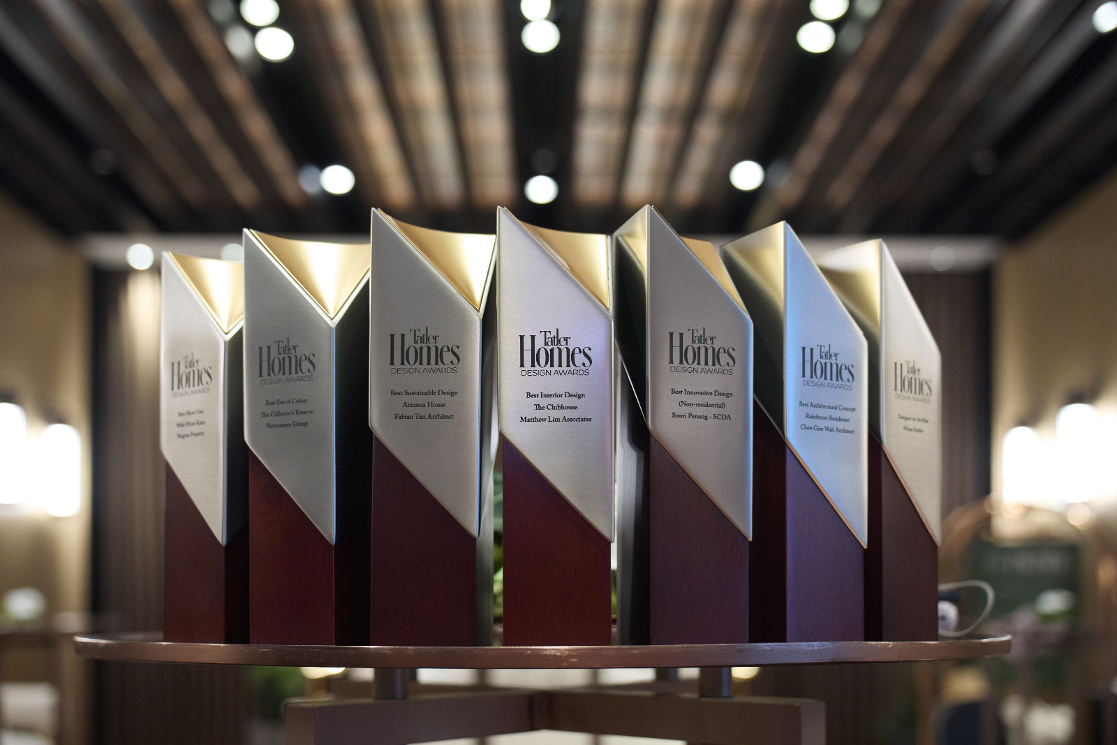 This year’s winners were presented with finely crafted trophies by Royal Selangor