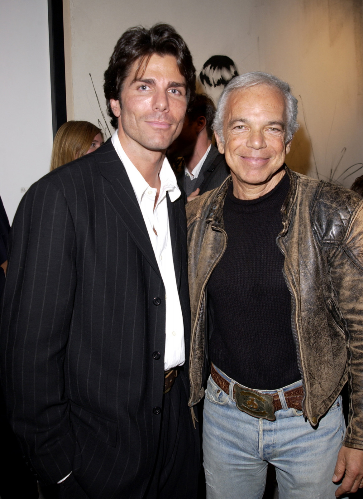 Greg Lauren & Ralph Lauren during Greg Lauren Art Show Opening at Stricoff Fine Art Gallery in New York City, New York, United States. (Photo by J. Vespa/WireImage)