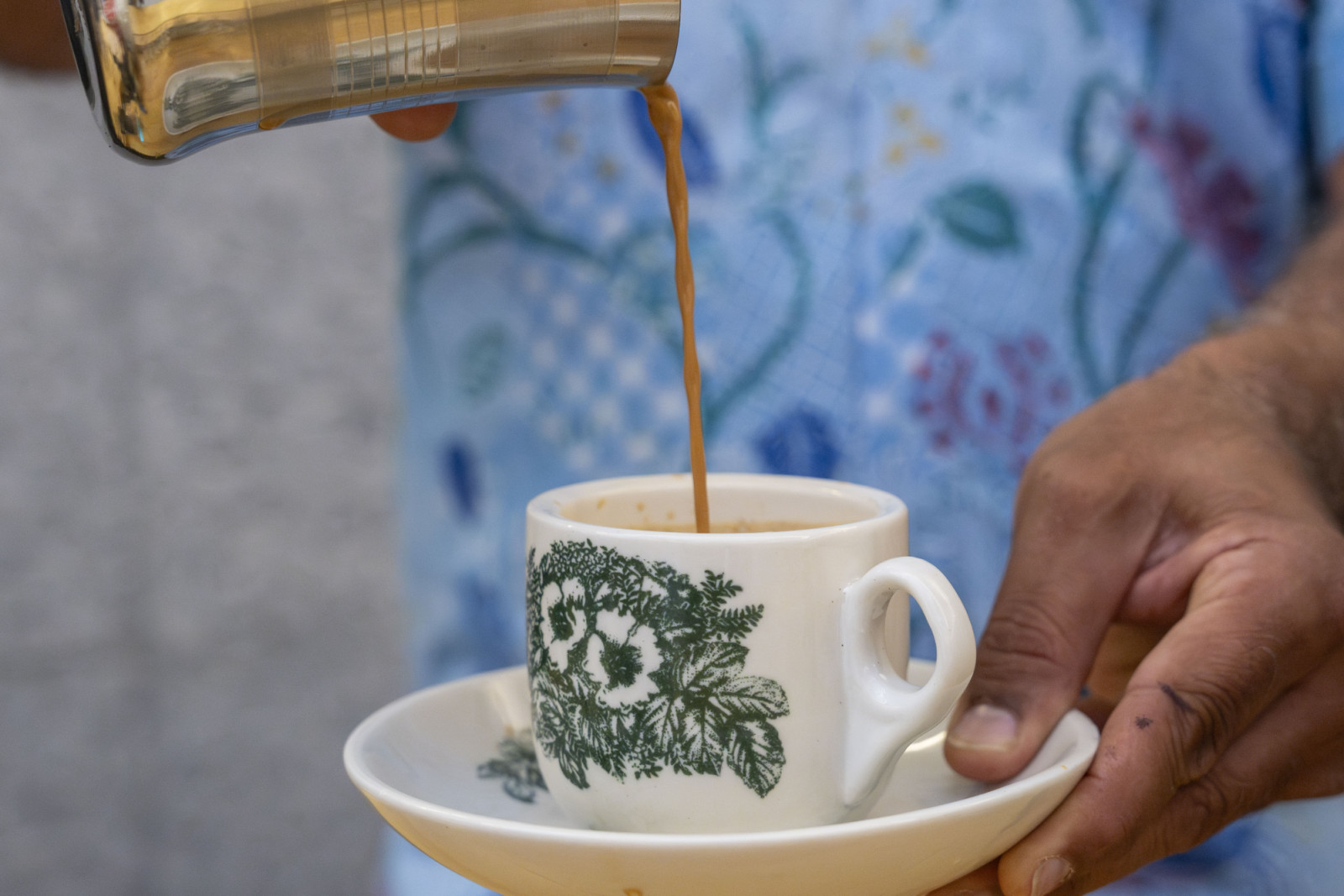 HOUSTON, TEXAS - AUGUST 19: A Singapore butter latte is seen at the Kopi Cowboy coffee cart in the tunnel system that runs under downtown in Houston, Tuesday, Aug. 19, 2025. (Kirk Sides/Houston Chronicle via Getty Images)