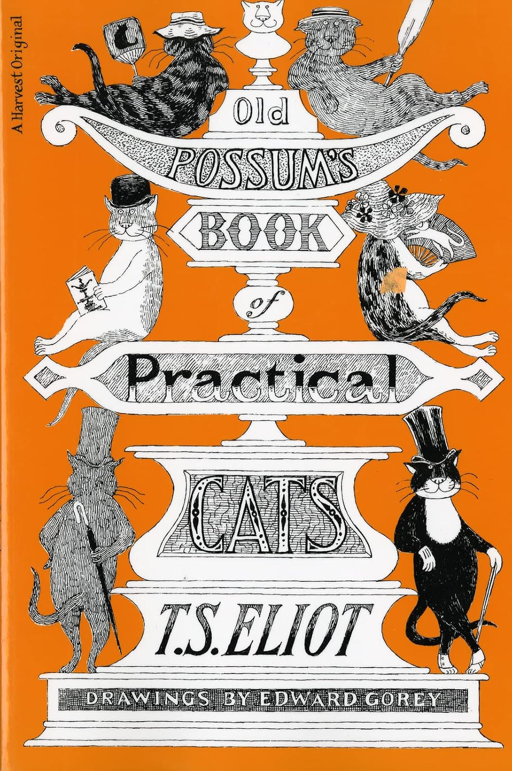 T.S. Eliot’s "Old Possum's Book of Practical Cats," with drawings by Edward Gorey, remains a beloved collection of feline poetry.