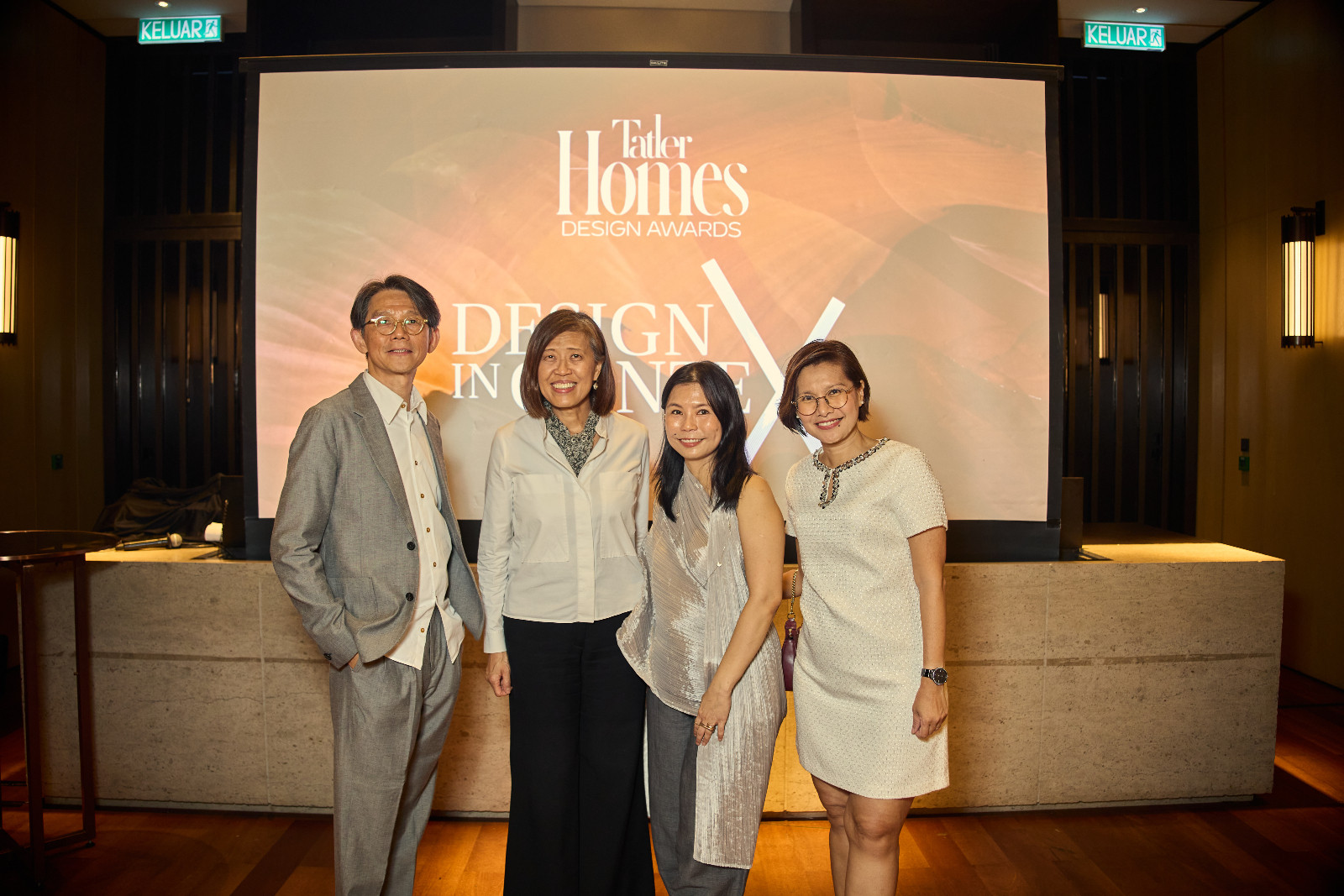 From left: Lai Siew Hong of Blu Water Studio, Tatler Homes regional managing editor, Jennifer Choo, Lillian Tay of Veritas Group, and Bee Eu Tan of BETA Architects