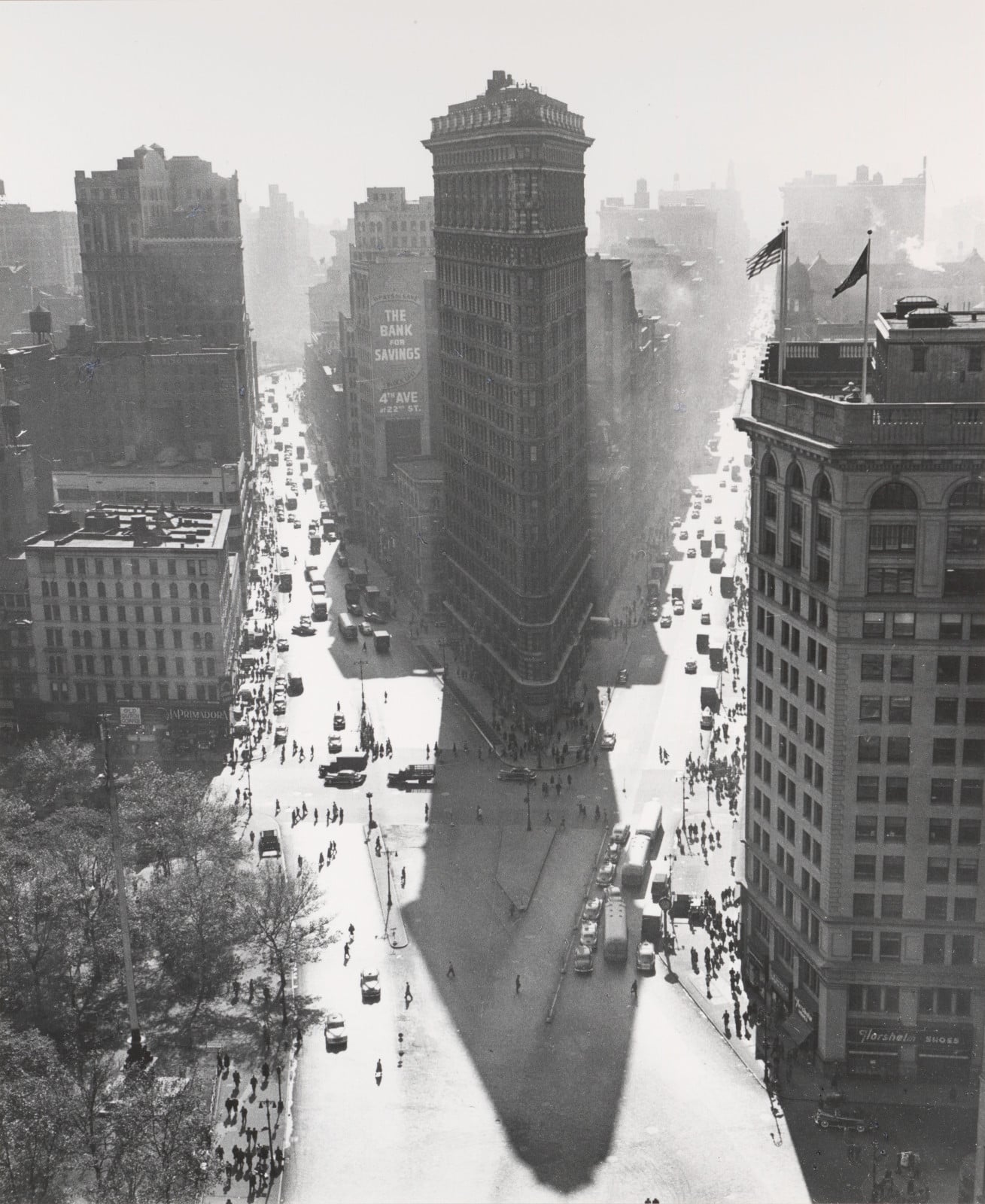 Flatiron in Summer, 1948, printed 1975. Gelatin silver print. Image: 31.5 x 25.9 cm (12 3/8 x 10 3/16 in.). The Elisha Whittelsey Collection, The Elisha Whittelsey Fund, 1975 (1975.559.1).