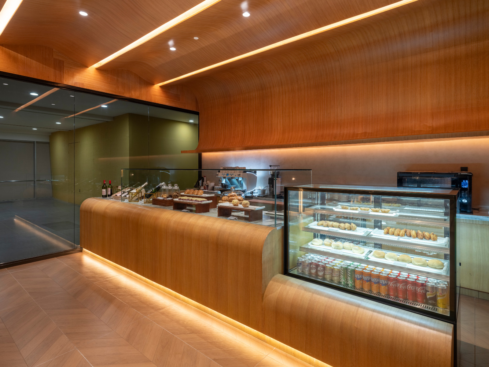 The buffet area of First Meridian Lounge of NAIA Terminal 3, designed by Carlo Calma