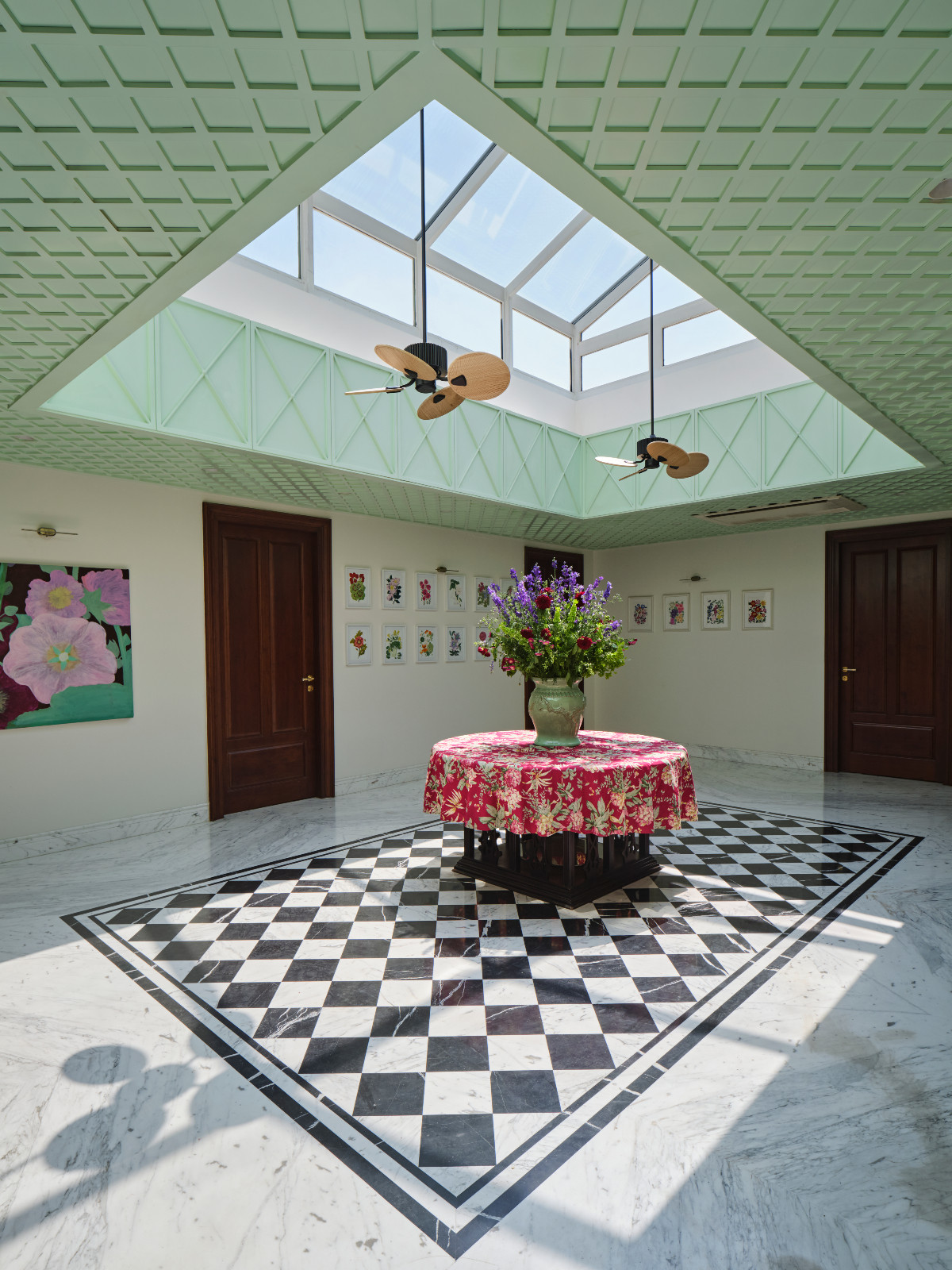 The entryway of a Meerut, India home designed by Sian Architects