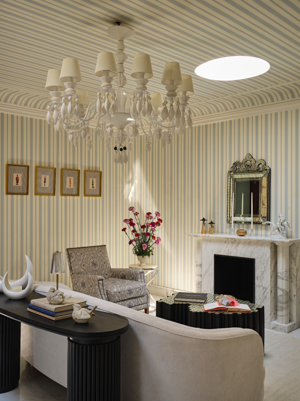 The lounge of a Meerut, India home designed by Sian Architects
