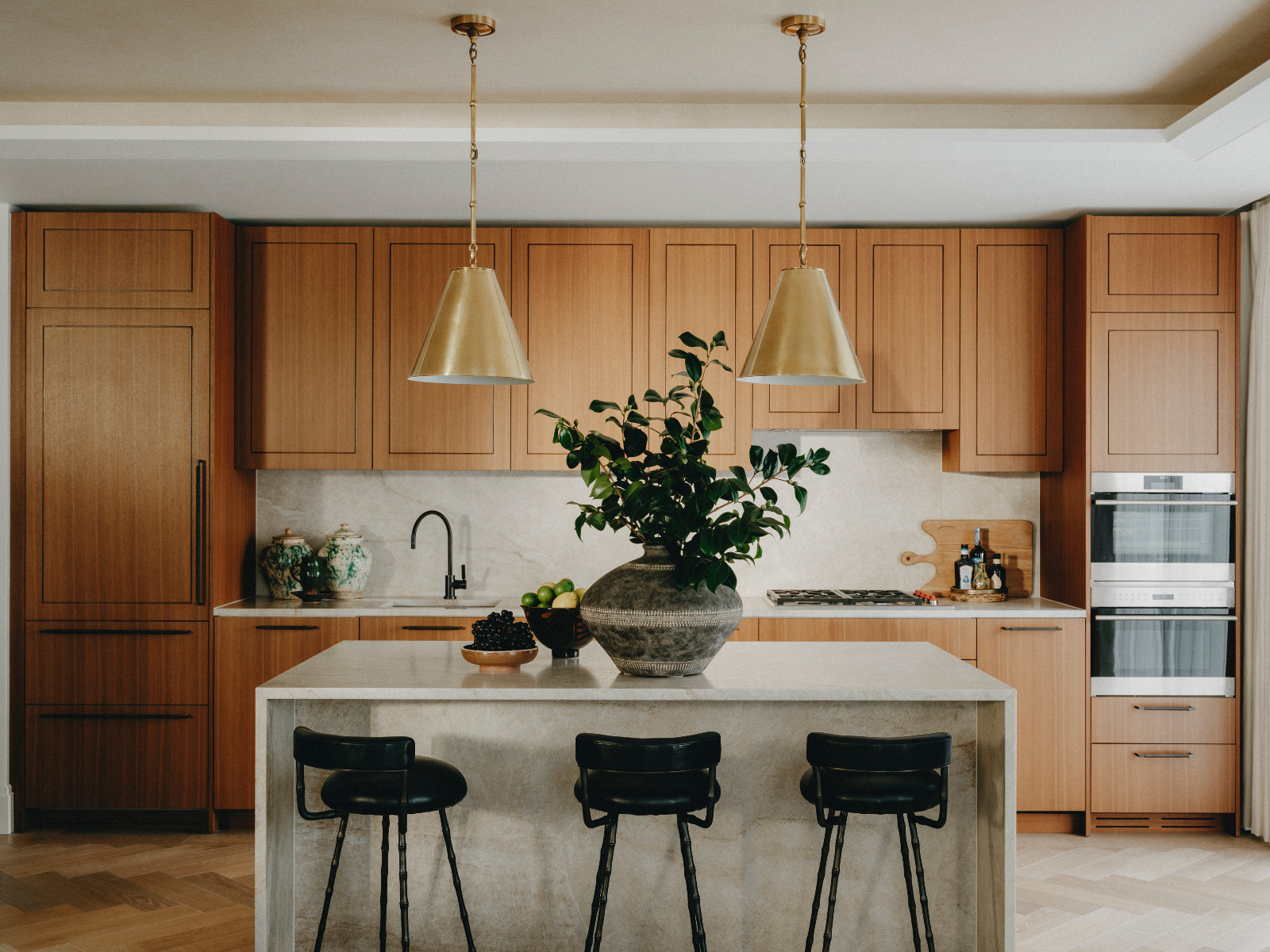 The kitchen of an art-filled Belgravia, London home designed by Studio Vero