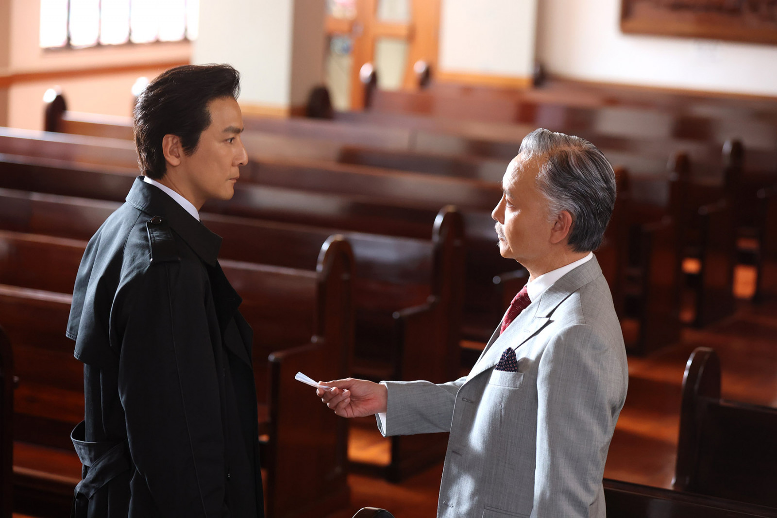 Wu shares screentime with Tse Kwan-ho, who plays Sir William Poon in ‘Cold War ‘1994’ (Photo: Edko Films Limited and Wanda Pictures Co Ltd)