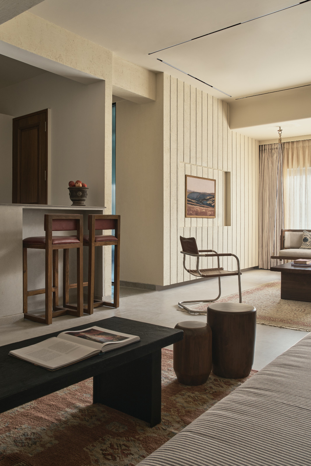 The living room in an Art Deco home by The Last Goldfish in Mumbai, India