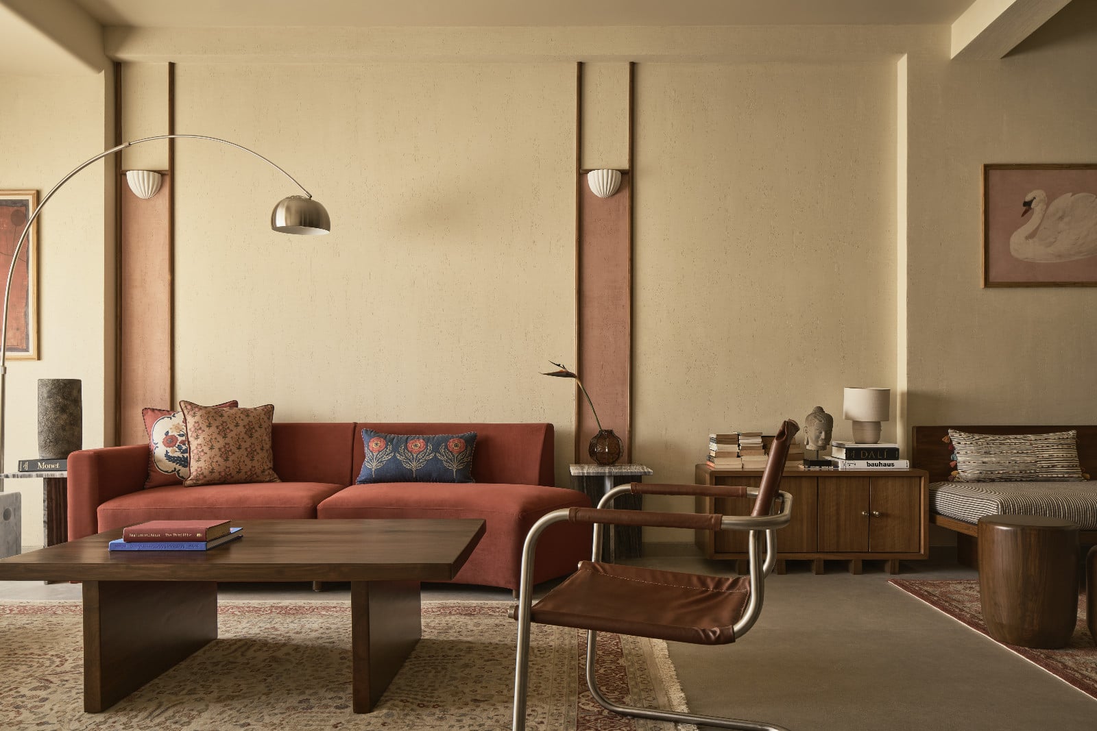 The living room in an Art Deco home by The Last Goldfish in Mumbai, India