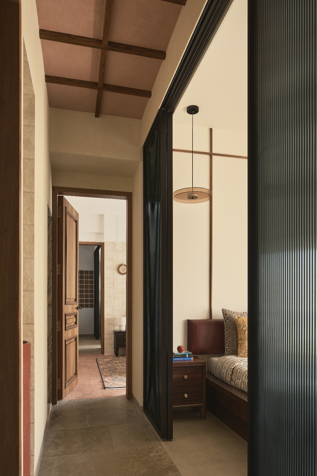 The hallway in an Art Deco home by The Last Goldfish in Mumbai, India