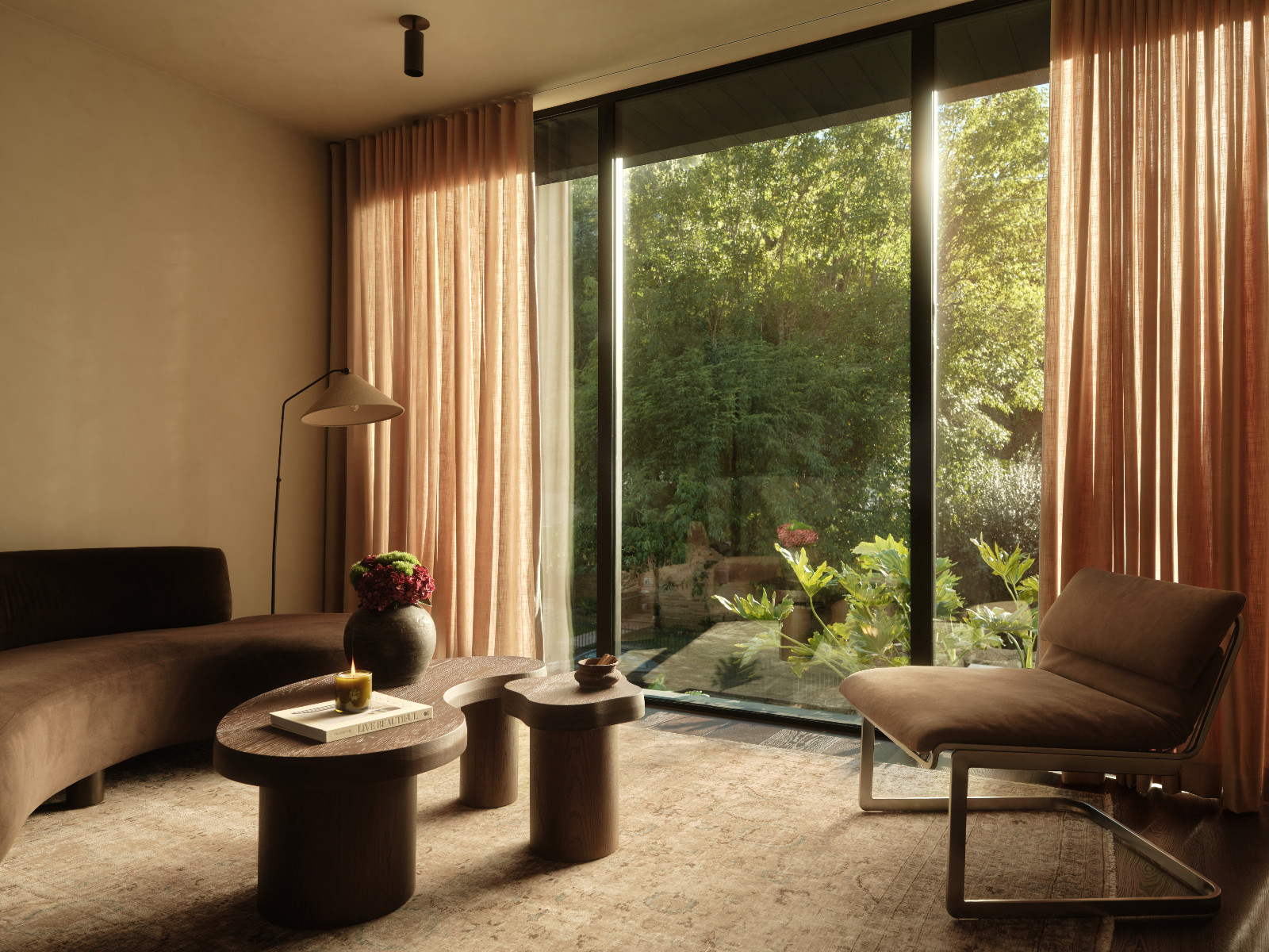 The living room of a Los Angeles home by SLS Properties