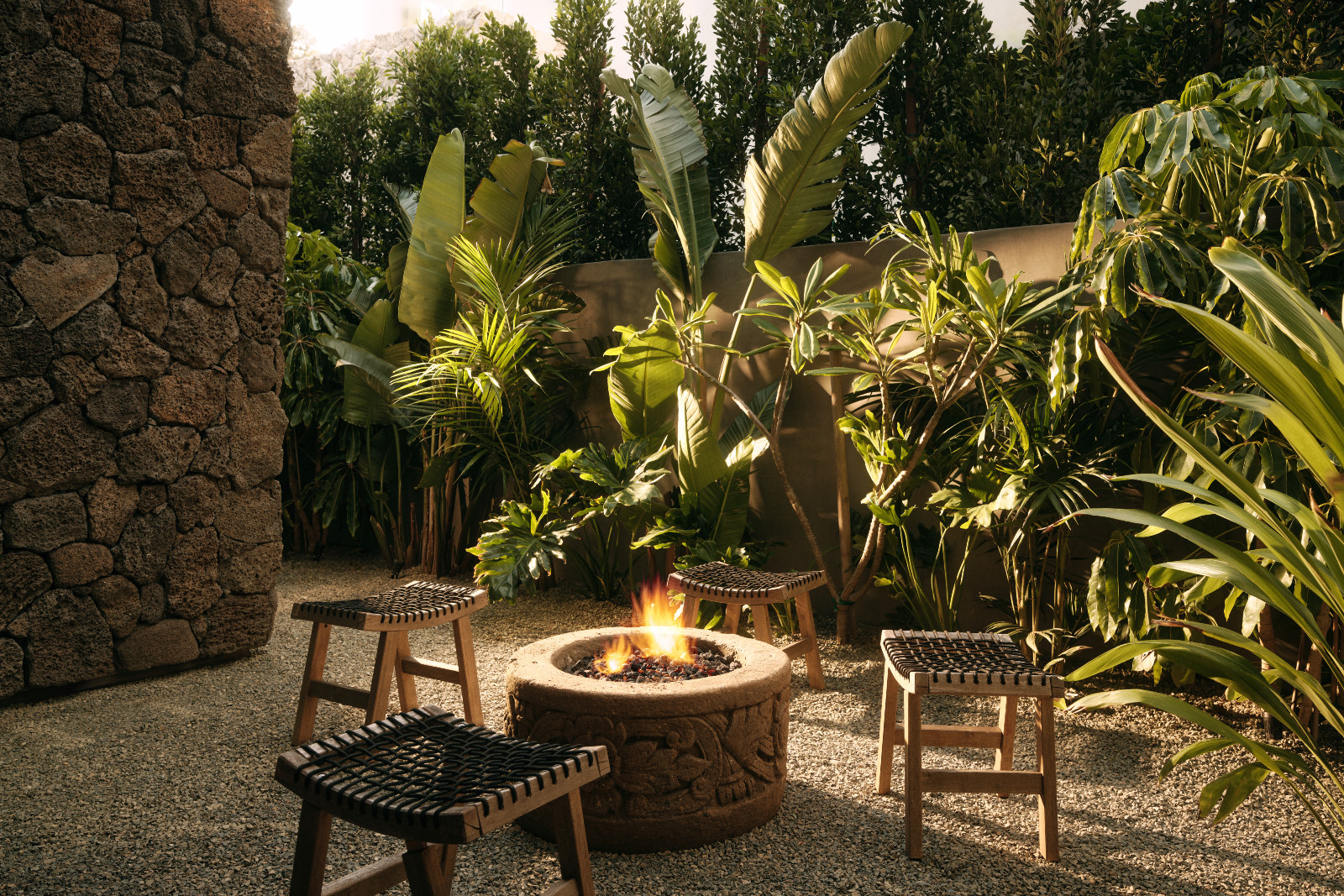 The firepit of a Los Angeles home by SLS Properties