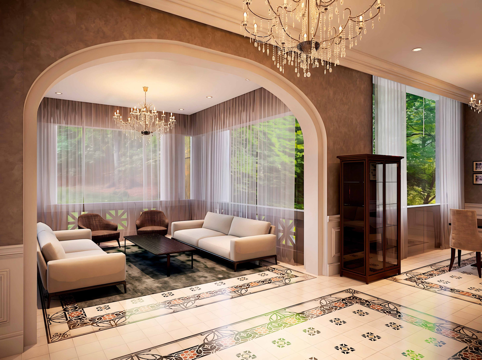 A former balcony turned into a sitting area at Tan Chin Tuan Mansion