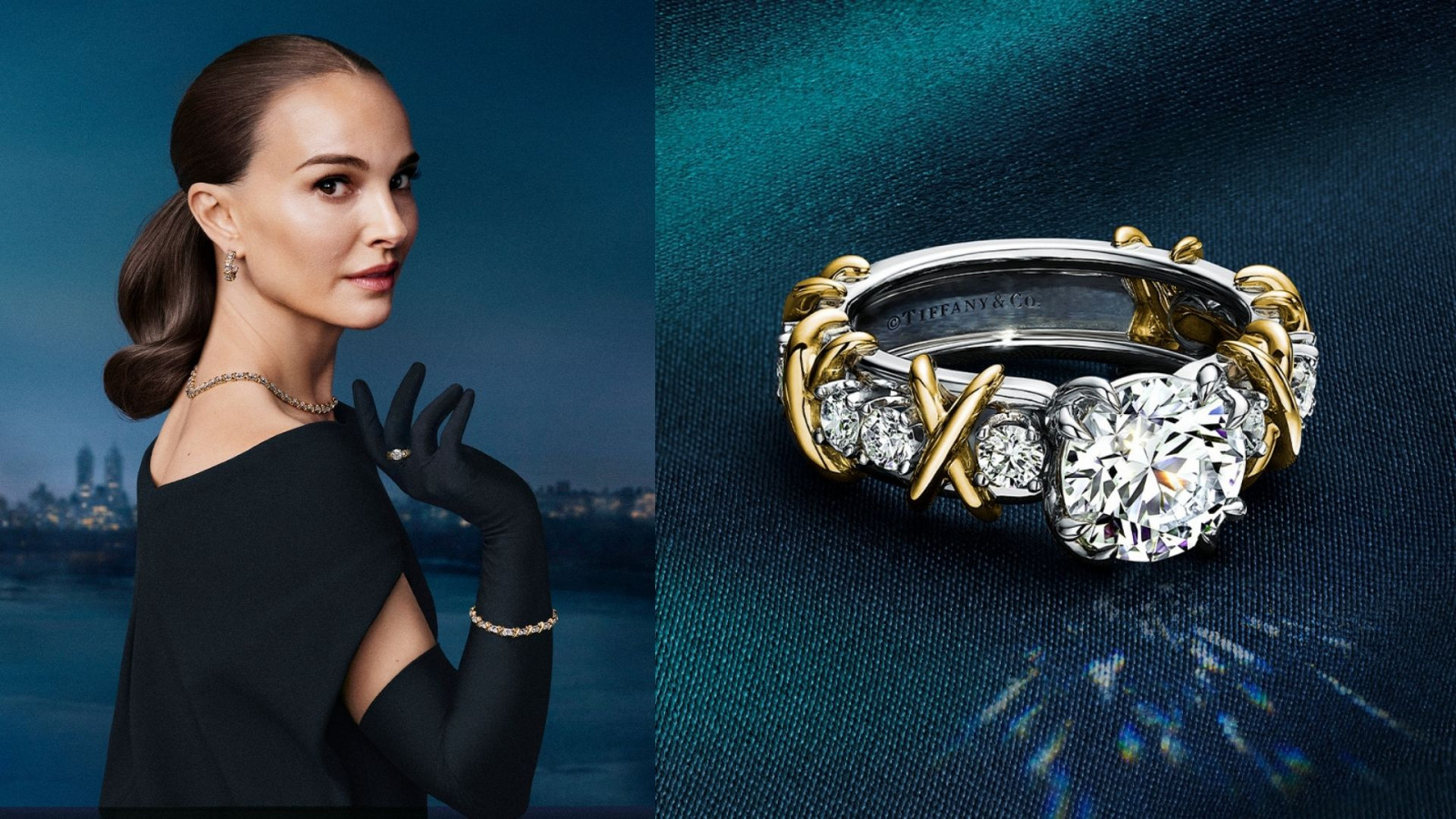 แหวนเพชรเม็ดเดี่ยว Sixteen Stone ในแพลทินัมและทองคำเหลืองประดับเพชรจาก Tiffany & Co. (Image: Tiffany & Co.)