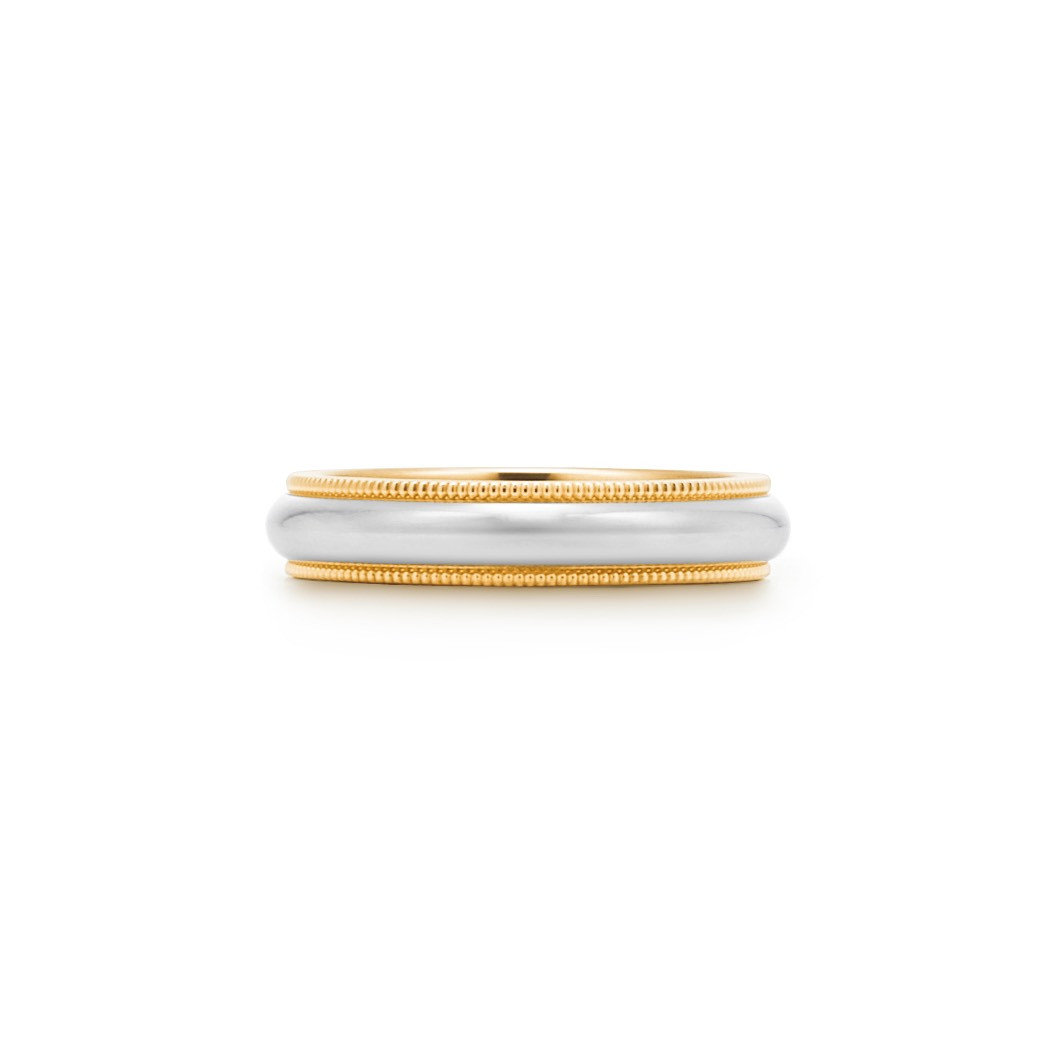 แหวน Tiffany Together ตัวเรือนแพลทินัมและทองคำเหลือง (Image: Tiffany & Co.)