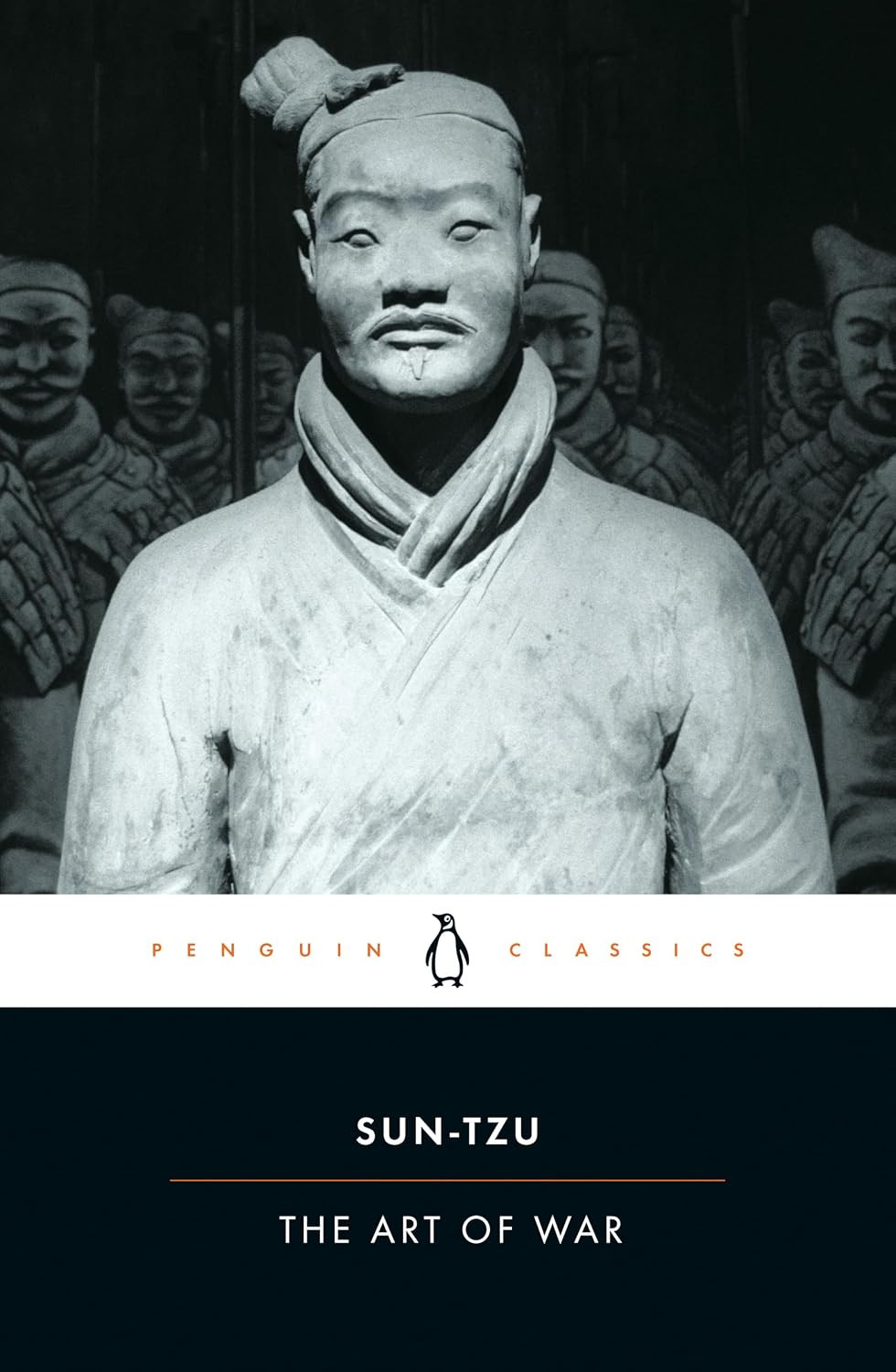 Sun-Tzu's "The Art of War" by Penguin Classics, featuring a Terracotta Army warrior on its cover.