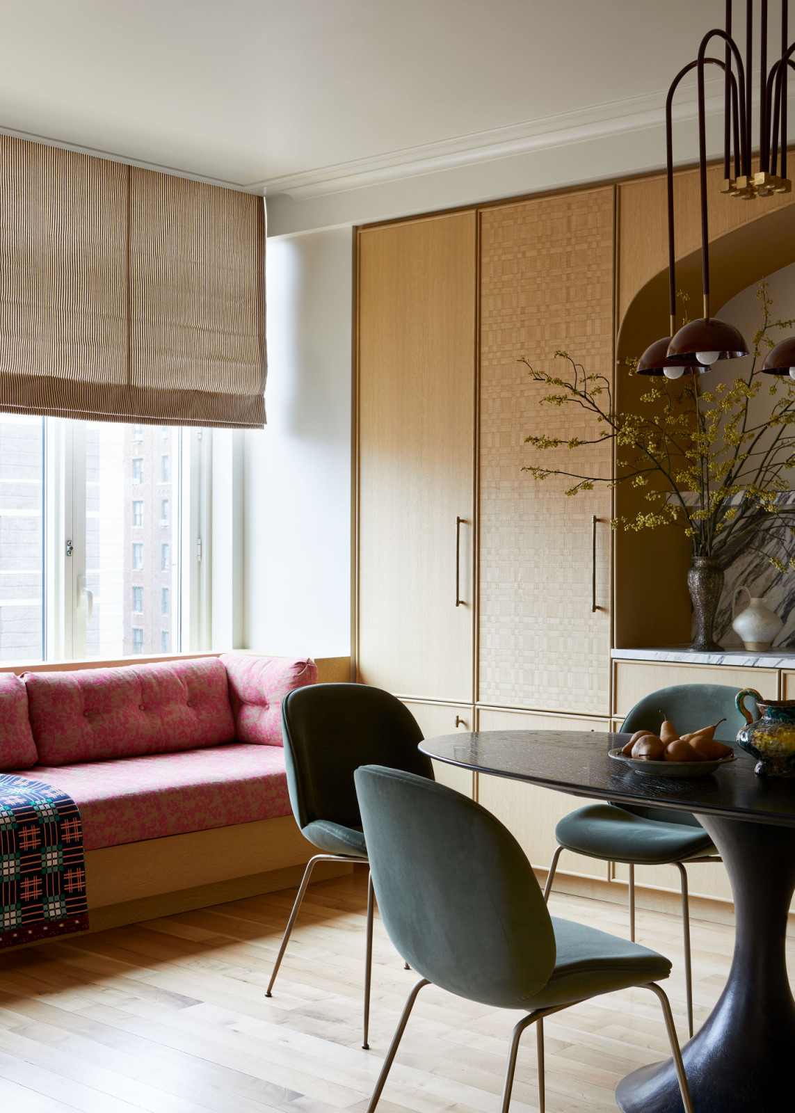 The kitchen of a family's New York City apartment by Rachel Sloane Interiors