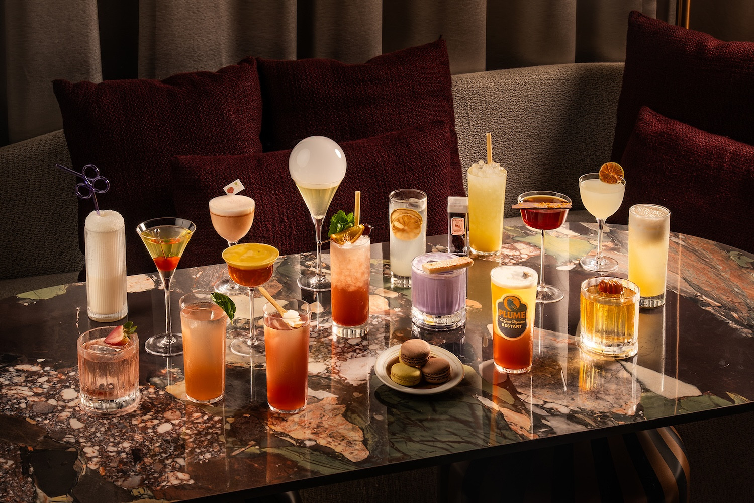 Plume’s new menu, The Great Migration, comprises 15 cocktails and 3 non-alcoholic beverages (Photo: Plume)