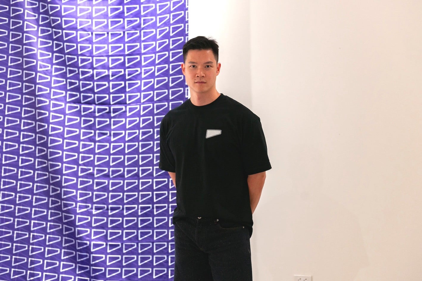 Nicholas Tan at his first solo exhibition with 125 Projects (Photo: courtesy of 125 Projects)