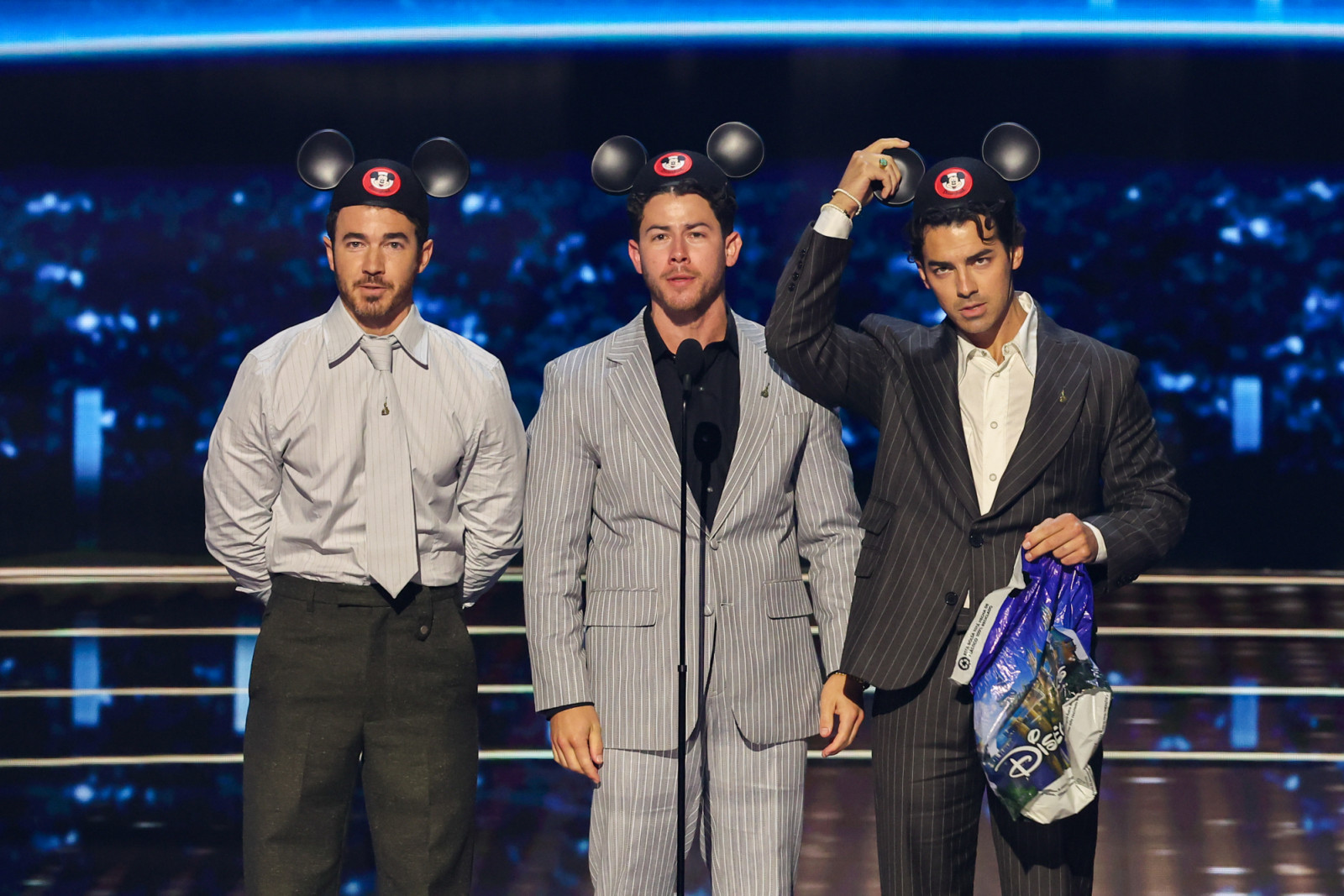 Sunday, August 16, 2026. Joe Jonas, Nick Jonas, Kevin Jonas at the 2026 Disney Legends Awards Ceremony as part of D23: The Ultimate Disney Fan Event presented by Visa in Anaheim, CA. (The Walt Disney Company/Image Group LA)