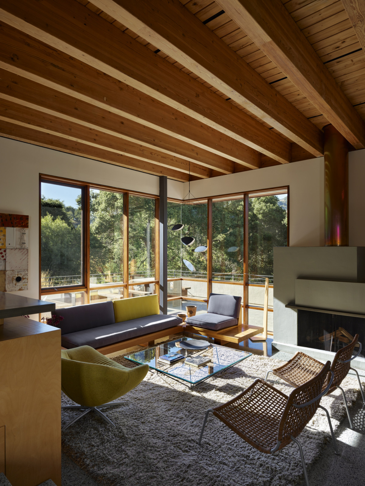 The living room of Robert Swatt's family home in Lafayette, California