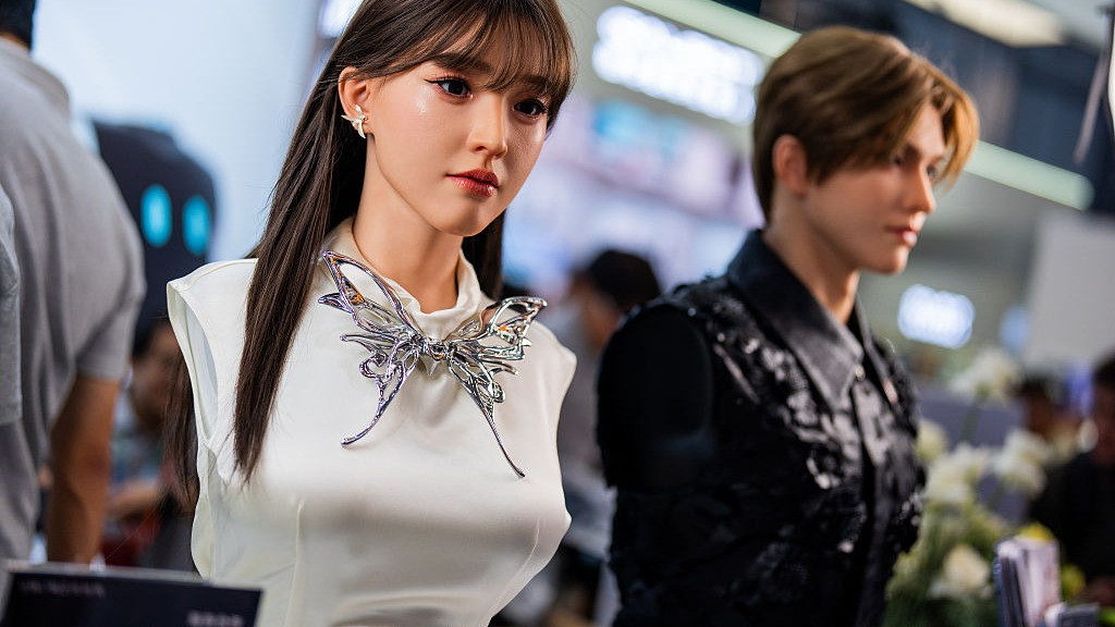 BEIJING, CHINA - AUGUST 20: Humanoid robots are on display during the 2026 World Robot Conference on August 20, 2026 in Beijing, China. The conference, which runs from August 19 through August 23, has drawn more than 300 exhibitors from 26 countries, with over 3,000 products on display, including more than 300 debuts. (Photo by VCG/VCG via Getty Images)