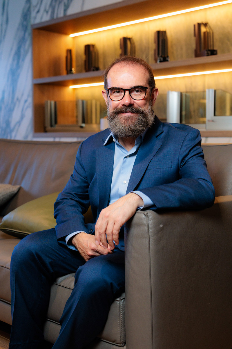 Germano Vitali, director of Deluxe System, the winner of Readers Choice - Best Showroom at Tatler Homes Design Awards 2026 (Photo: Adrian Lee)