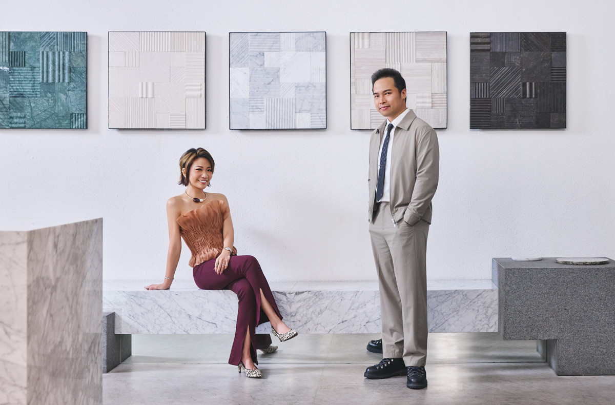 Cher Yeo (left) and JX Tan (right), founders of Oddsome, winner of Best Use of Colour at Tatler Homes Design Awards 2026