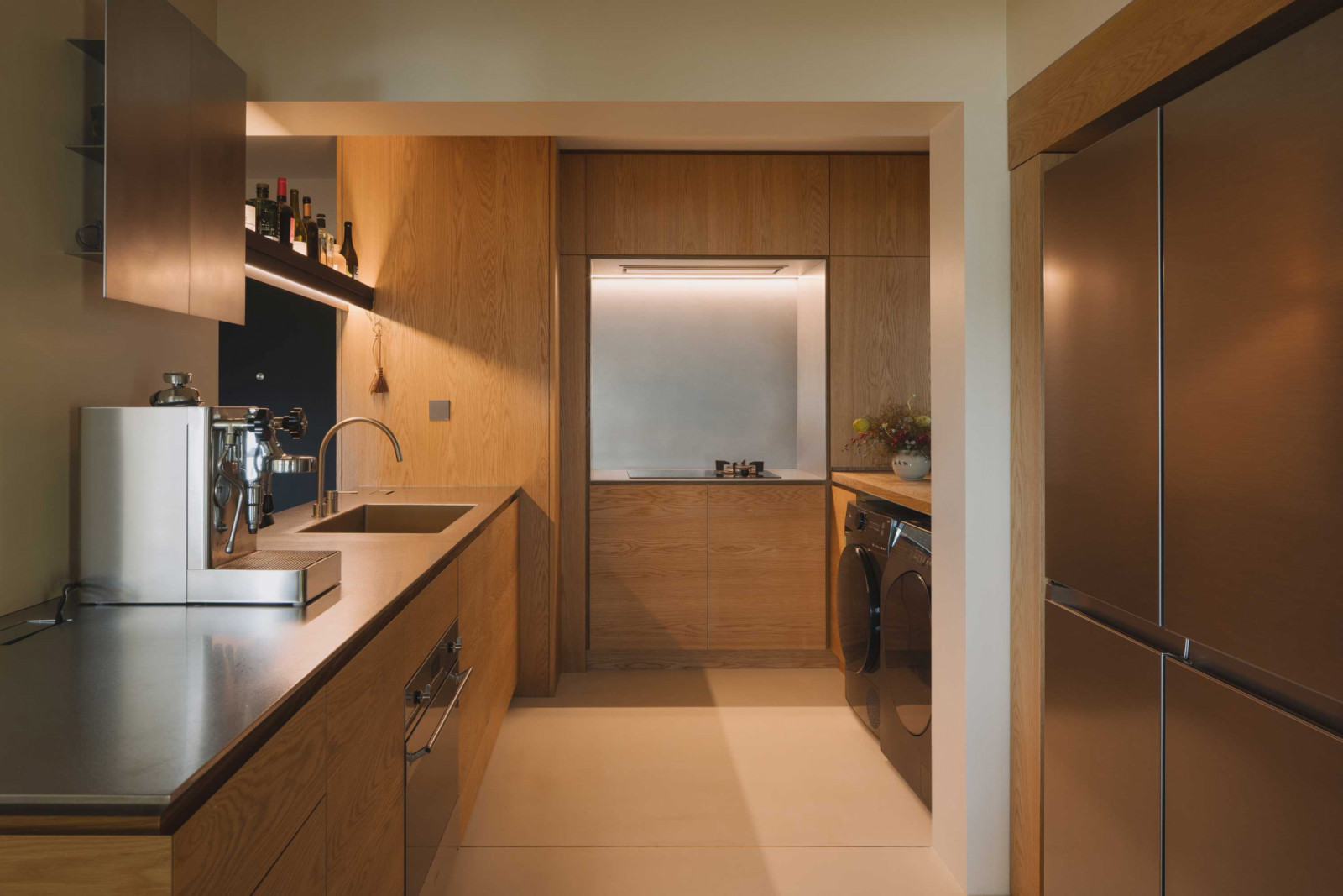 The kitchen doubles as a cafe on weekends