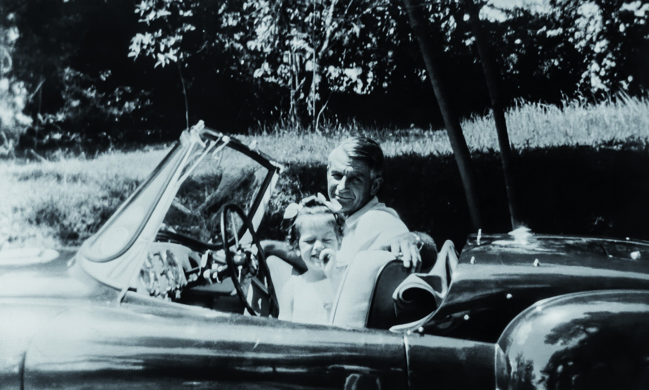 Young Thompson with her father, Dr Leslie Sheild