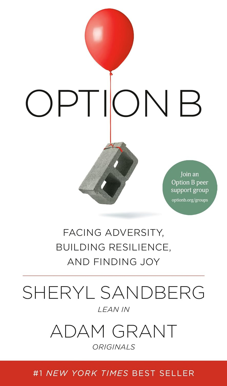 "Option B," by Sheryl Sandberg and Adam Grant, addresses facing adversity and building resilience.