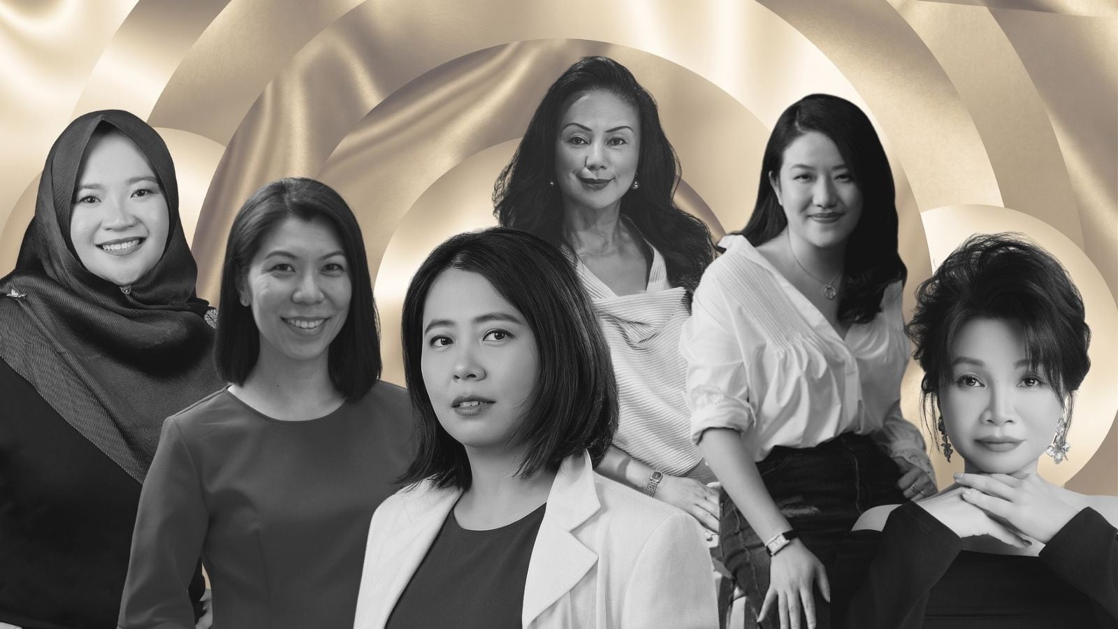 The Front & Female Awards Singapore 2026 winners: Hamidah Aidillah Mustafa, Jennifer Heng, Grace Chia, Claire Chiang, Gillian Tee and Lilian Ong