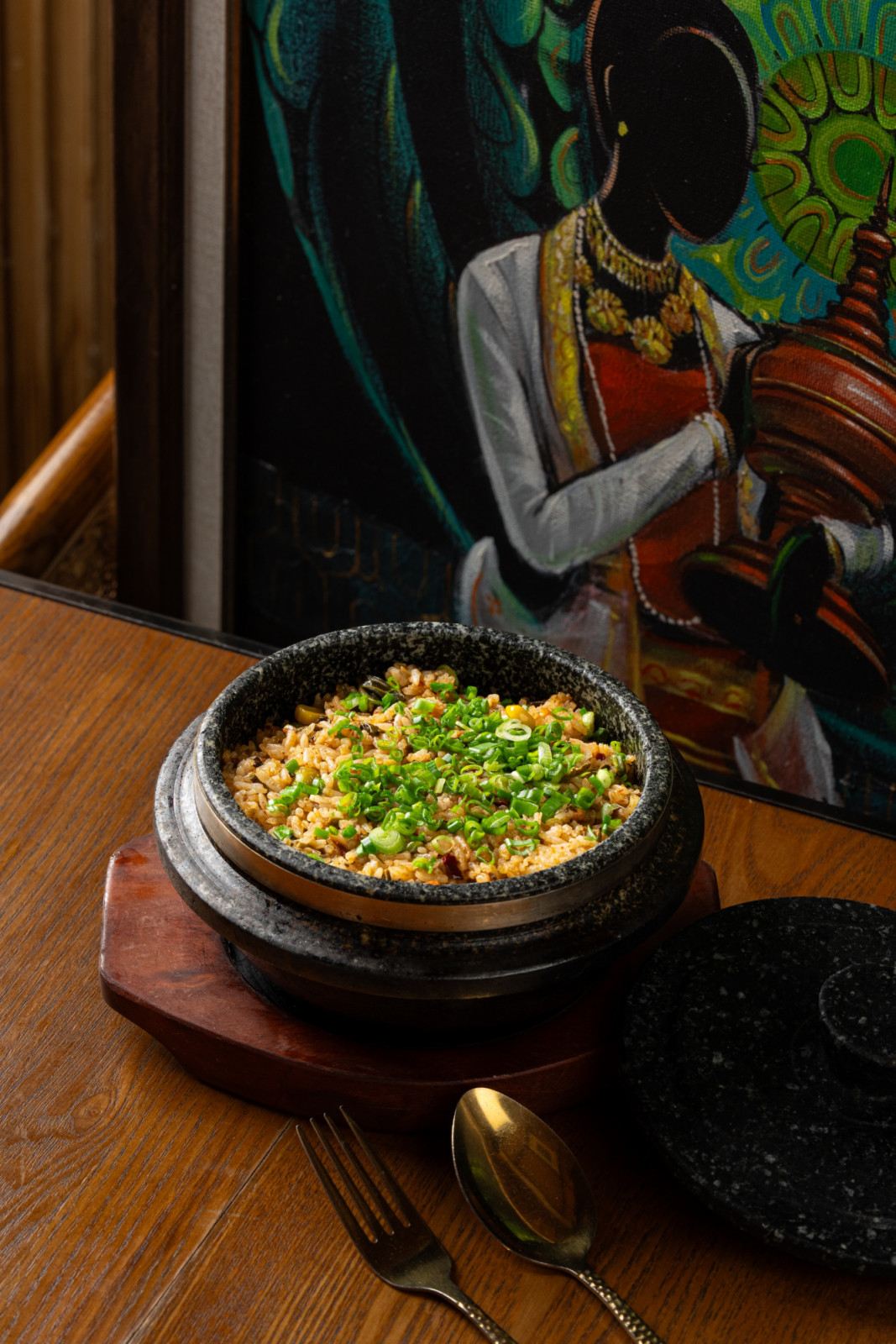 Lahpet in hot stone