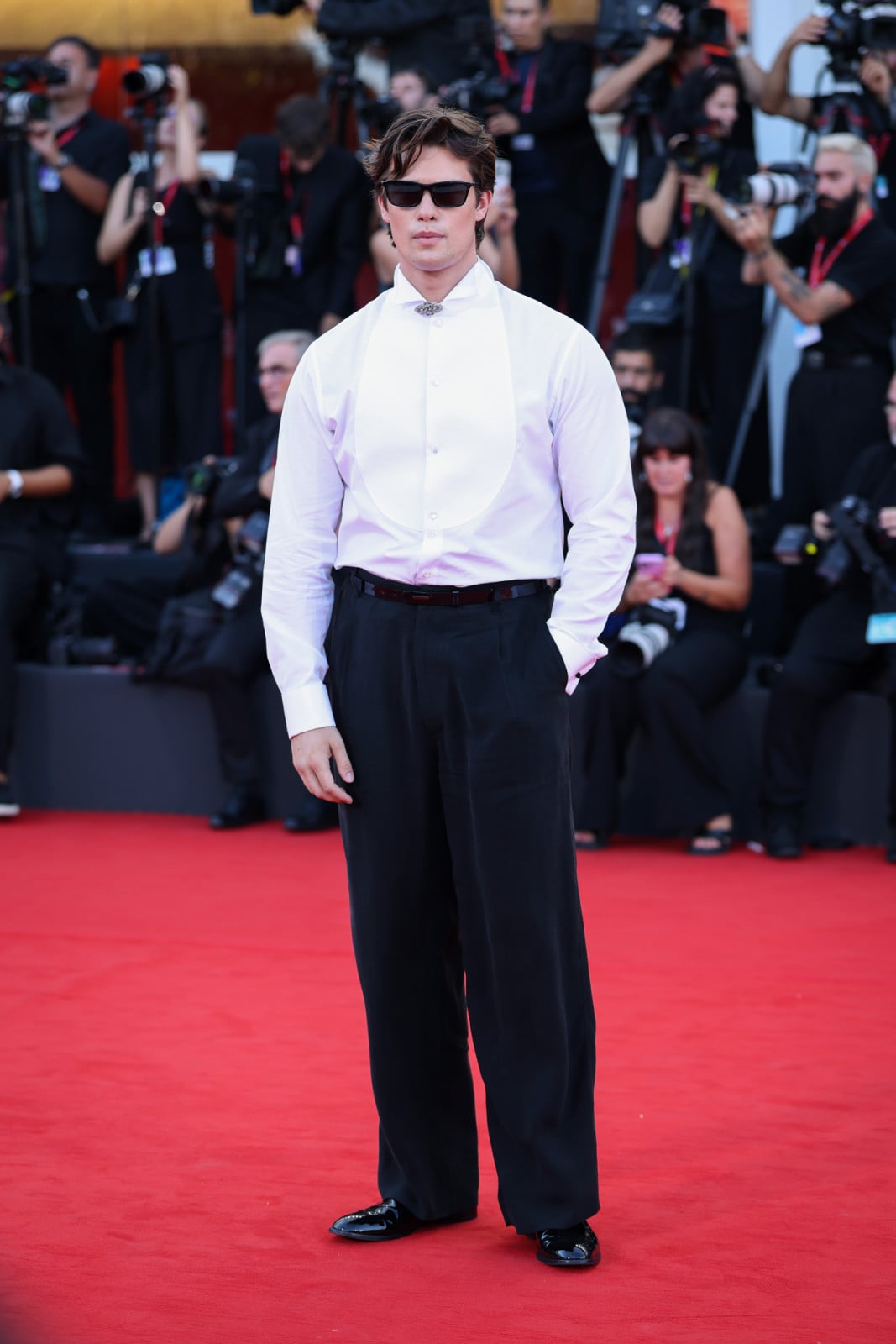 VENICE, ITALY - SEPTEMBER 02: Nicholas Galitzine attends the "Ink" Screening and opening ceremony during the 83rd Venice International Film Festival at Sala Grande on September 02, 2026 in Venice, Italy. (Photo by Maria Moratti/Getty Images)