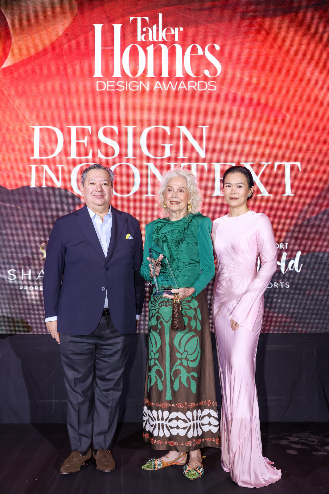 Jonathan Matti, Chary Aboitiz and Jet Acuzar at the Tatler Homes Design Awards 2026 in the Philippines