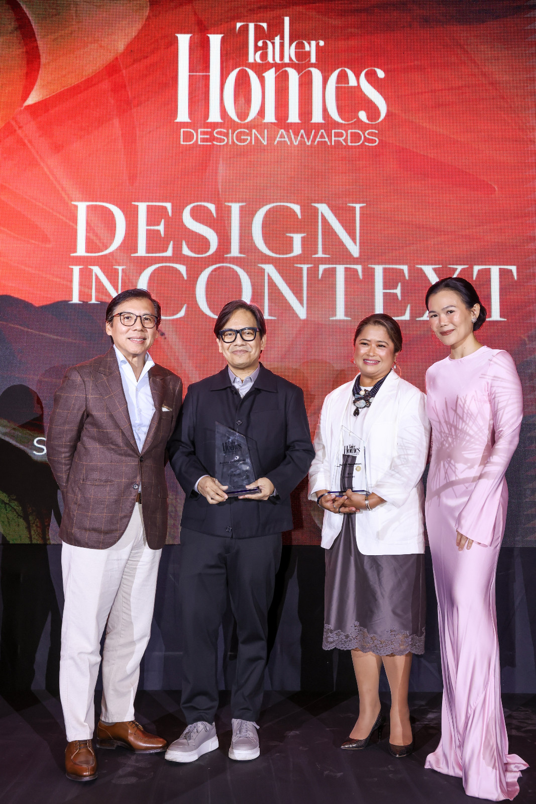 Anthony Nazareno, Miguel Rosales, X and Jet Acuzar at the Tatler Homes Design Awards 2026 in the Philippines