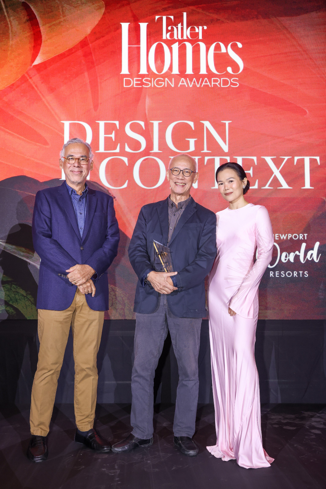 Manny Miñana, Bong Recio and Jet Acuzar at the Tatler Homes Design Awards 2026 in the Philippines