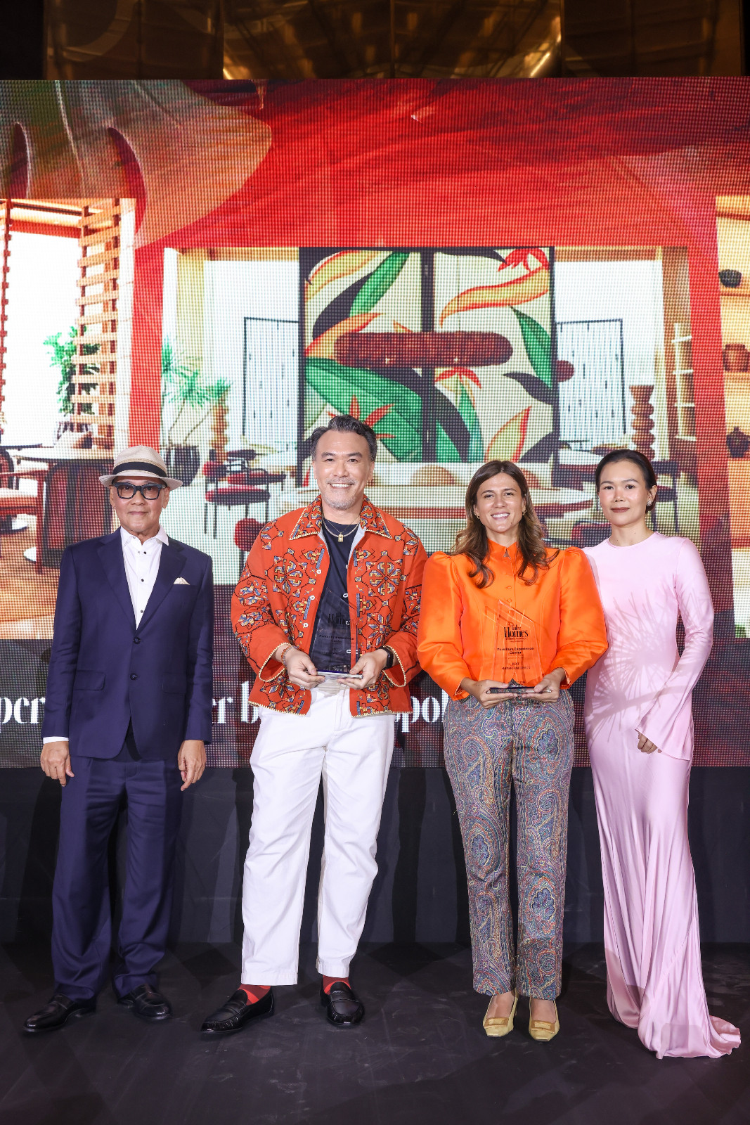 Budji Layug, JJ Acuña, Paloma Urquijo Zobel De Ayala and Jet Acuzar at the Tatler Homes Design Awards 2026 in the Philippines
