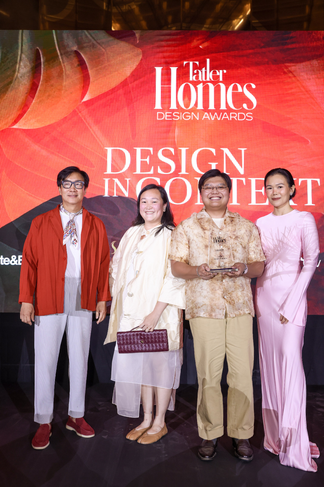 Kenneth Cobonpue, Thea Yu, Brian Ver and Jet Acuzar at the Tatler Homes Design Awards 2026 in the Philippines