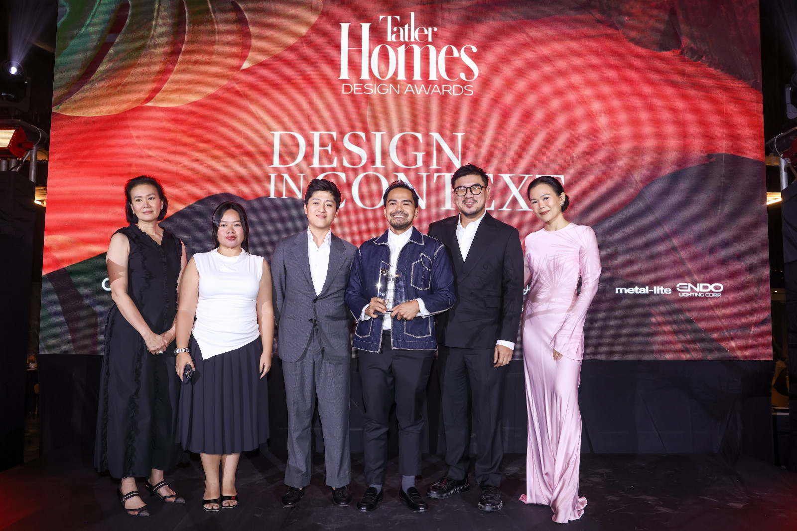 Anna Sy, Louis Montecillo, Neil Sandico, Patrick Espiritu, Spencer Sy and Jet Acuzar at the Tatler Homes Design Awards 2026 in the Philippines