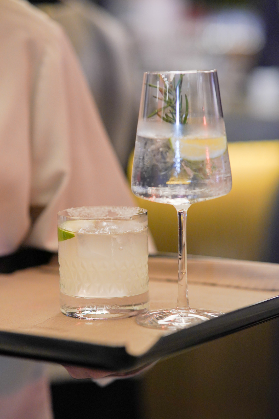 Refreshing cocktails for the guests at the Tatler Homes Design Awards, hosted at the Yawaragi restaurant of Hotel Okura