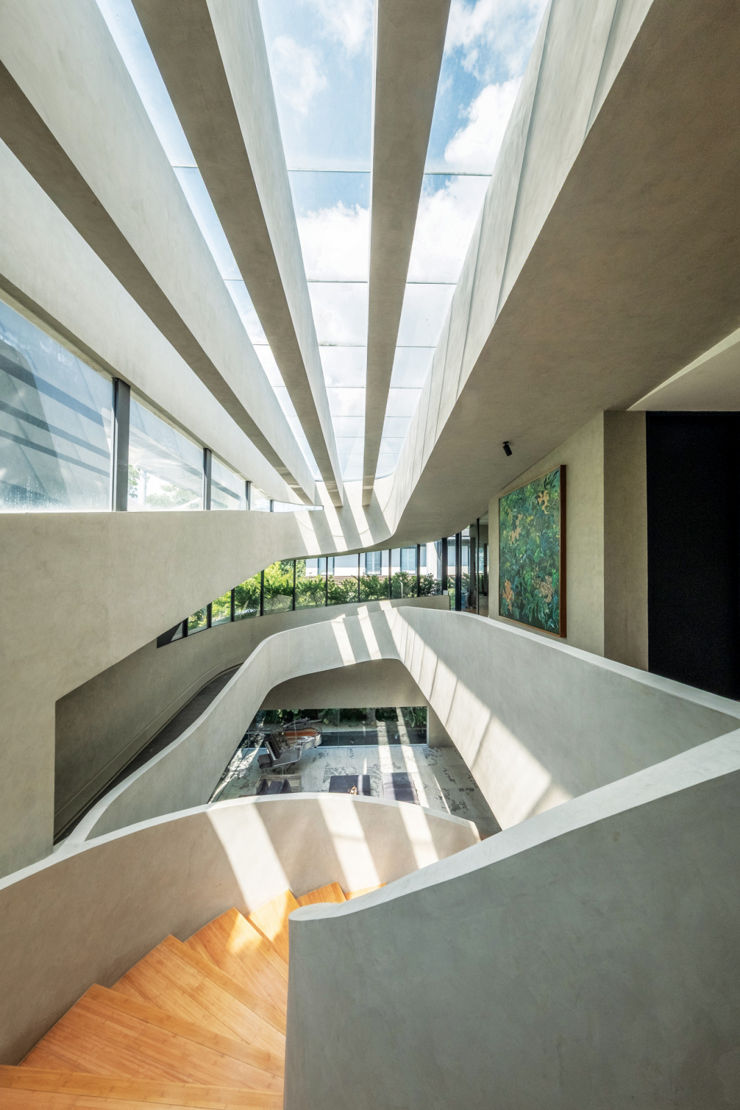 Natural light abounds everywhere in the Loop House