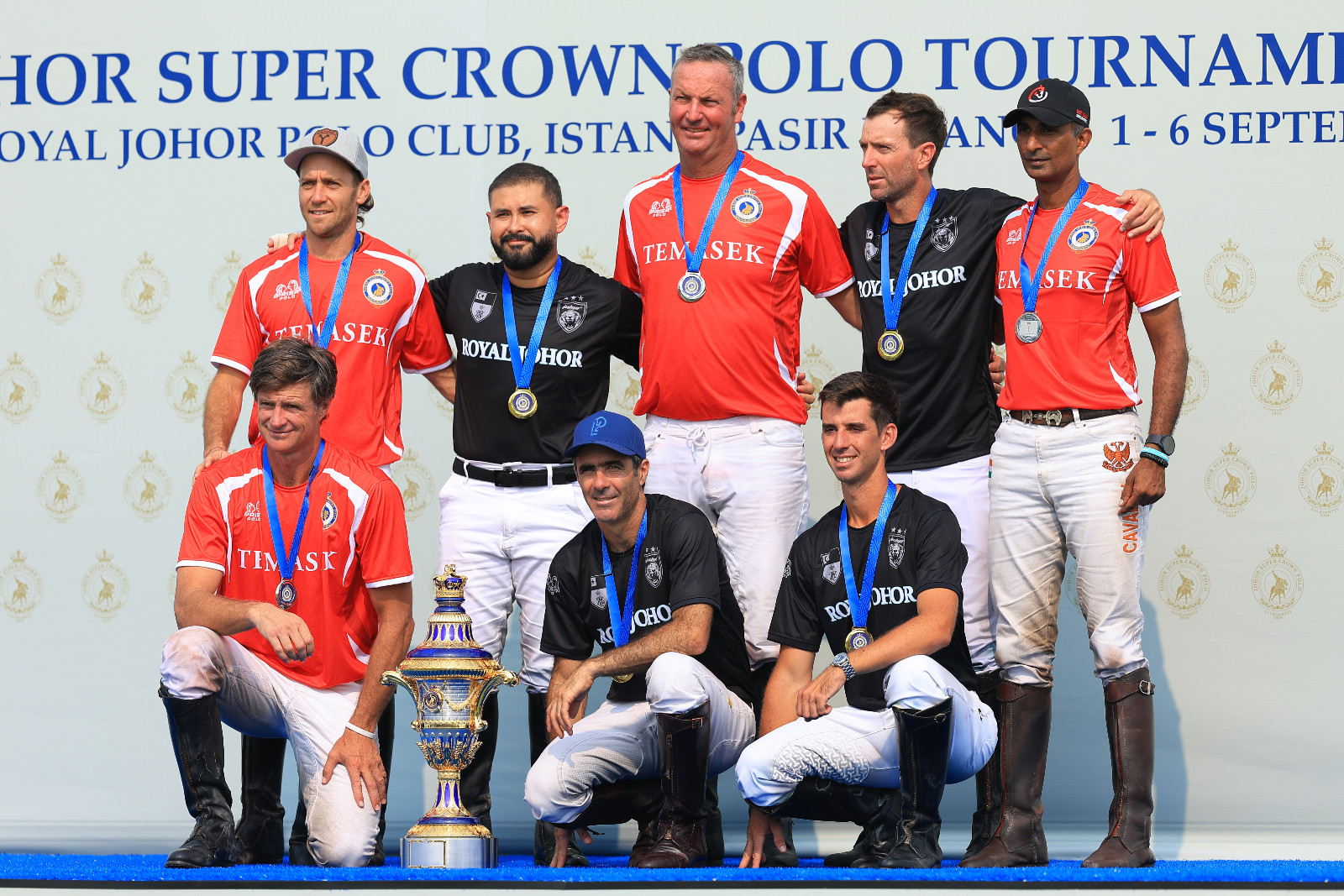 Winning shot: champions Royal Johor share the stage with runner-up Temasek after a spectacular showing at the inaugural Johor Super Crown Polo Tournament 2026 grand finale