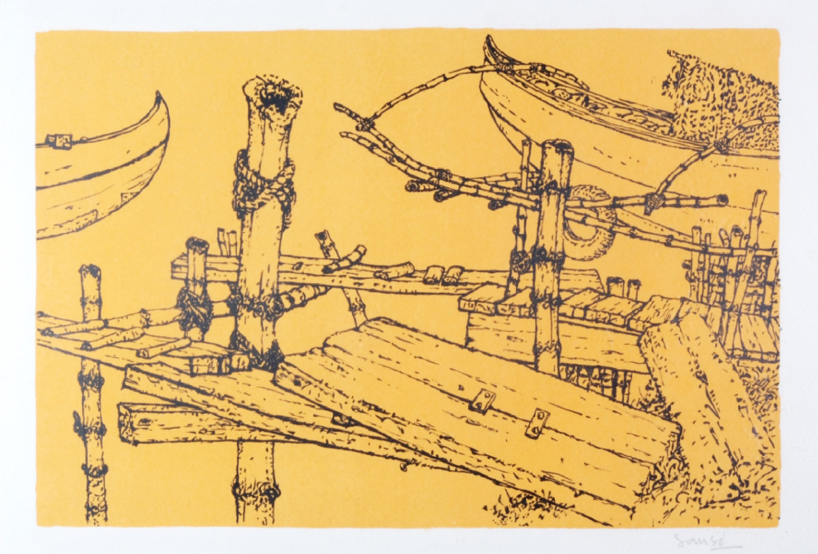 ‘Baklad Series III’, lithograph on paper, from the Fundacion Sansó collection (Photo: courtesy of Fundacion Sansó)