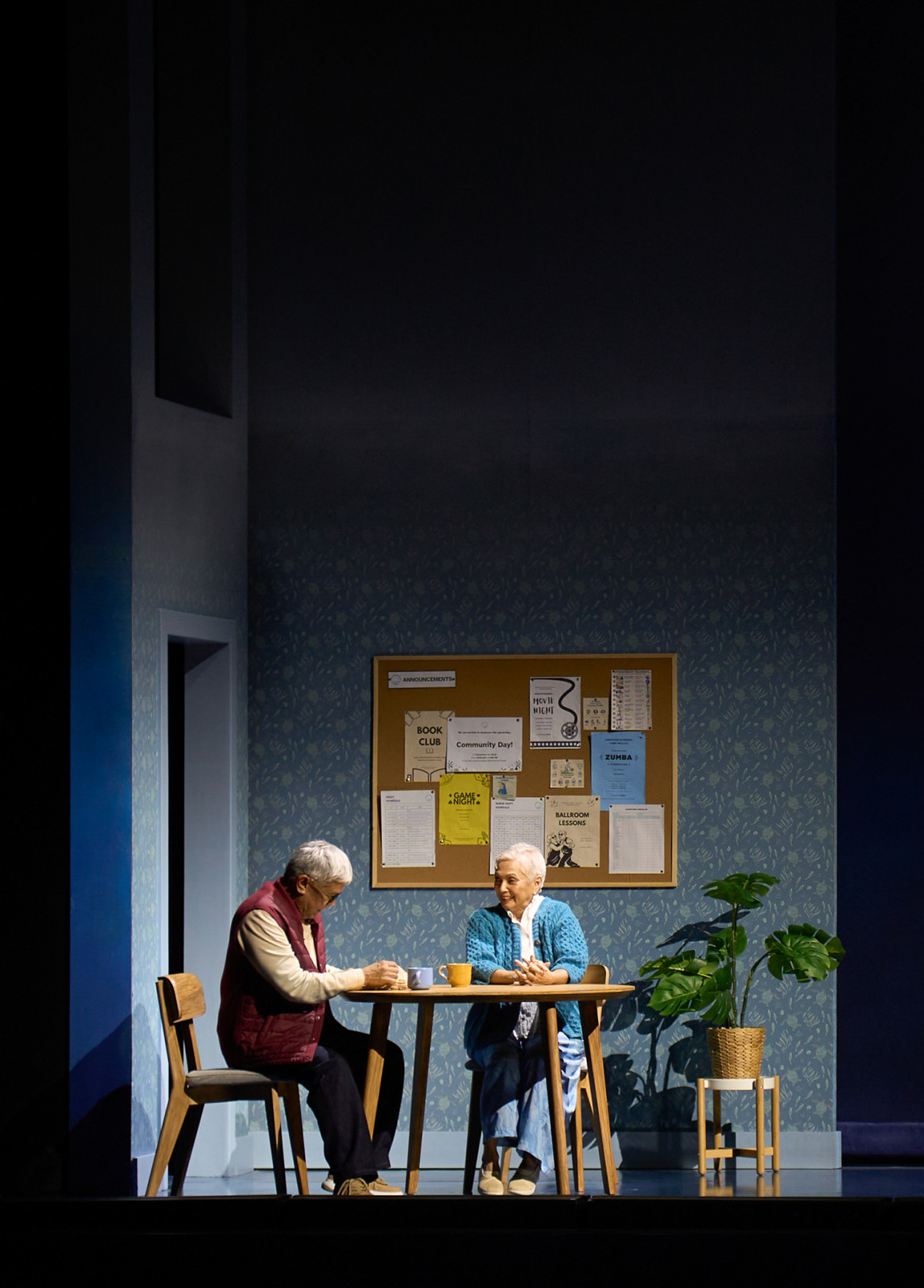 Rody Vera as Older Noah and Celeste Legaspi as Older Allie in ‘The Notebook: The Musical’ (Photo: Jyllan Bitalac and Sherie Bolo / courtesy of Theatre Group Asia)